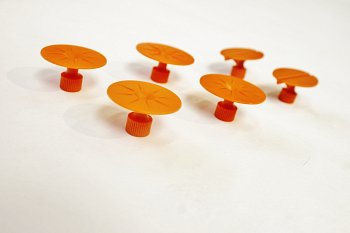 Adaptery klejowe 35mm pomarańczowe, okrągłe odkształtne