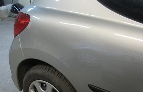 Efekt po naprawie wgniecenia bez lakierowania Peugeot 207
