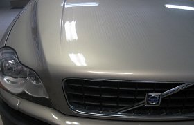 Usuwanie wgniecenia bez lakierowania Volvo XC90 maska